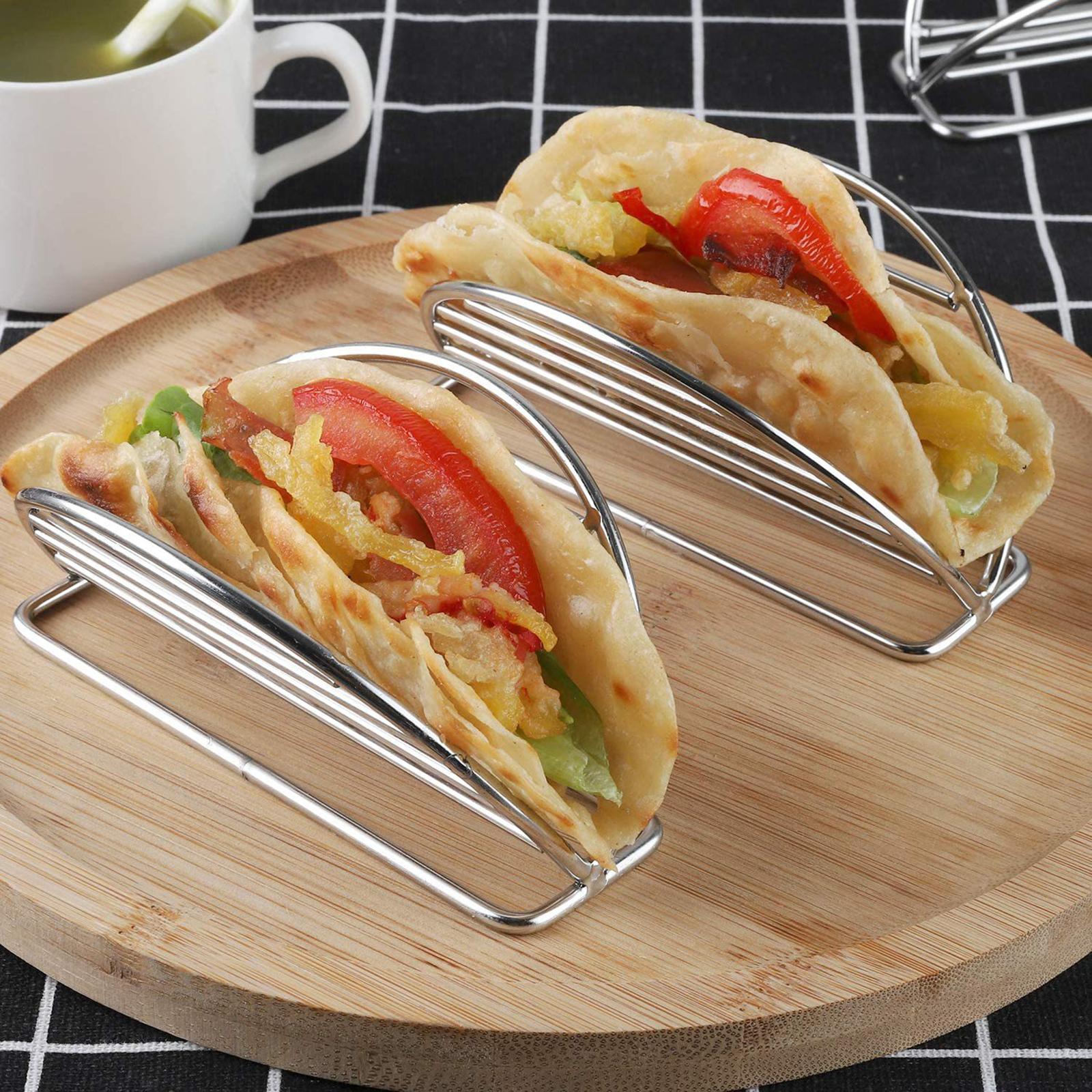 Support à tacos en acier inoxydable, support à coque pour tacos, pour Barbecue de Restaurant à domicile