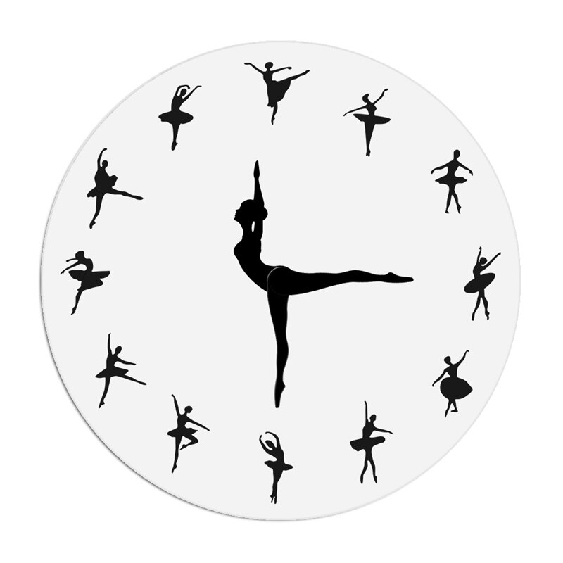 affascinante ballerina Orologio Da Parete Del bambino Della Ragazza asilo arredamento Ballerino di danza classica Moderna Orologio Da Parete Balletto ballare ragazza fa A Mano Da Parete Wat