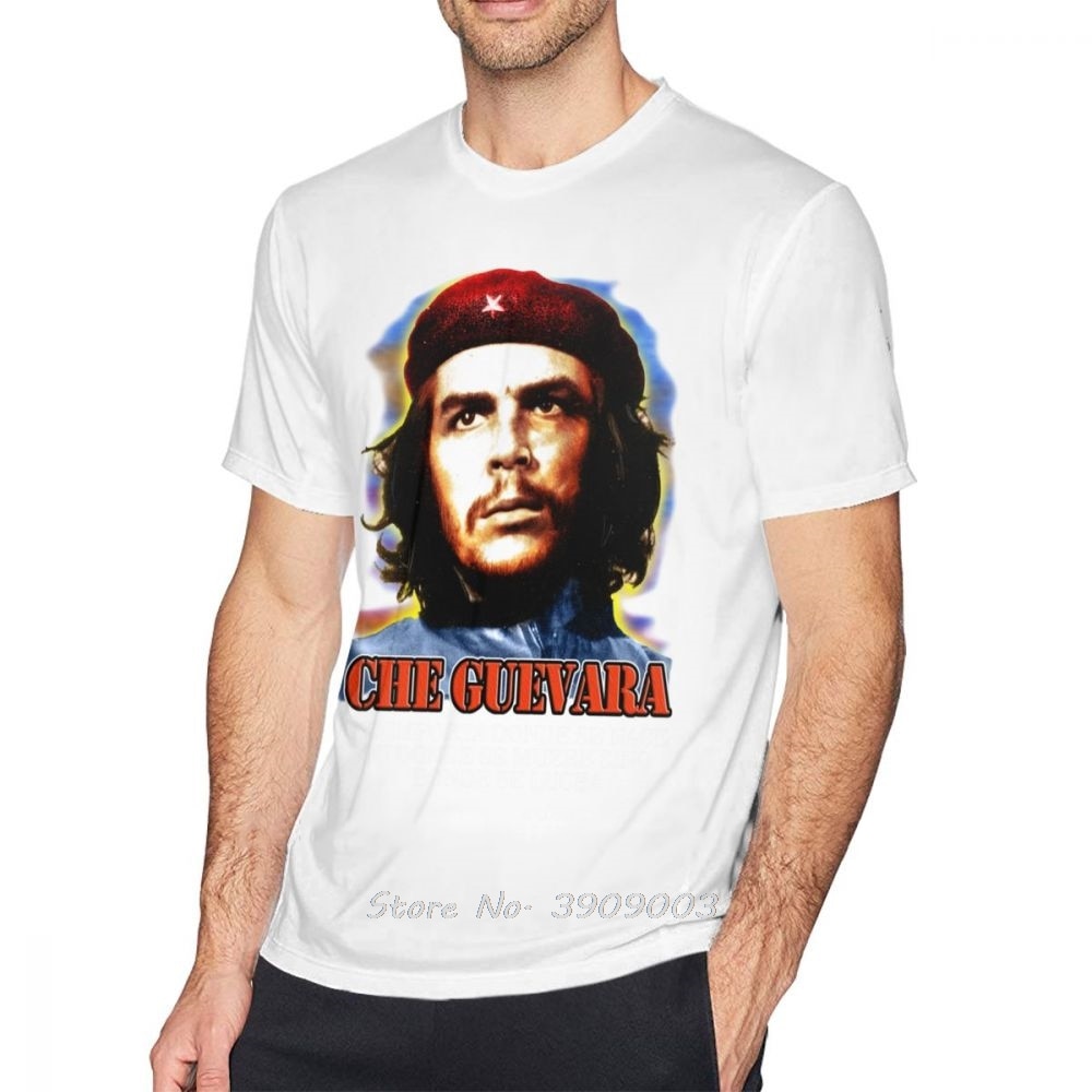 Che Guevara T Shirt Che Guevara T-Shirt Male Funny Tee Shirt Print Big Short Sleeves Percent Cotton Beach Tshirt: White / XXXL