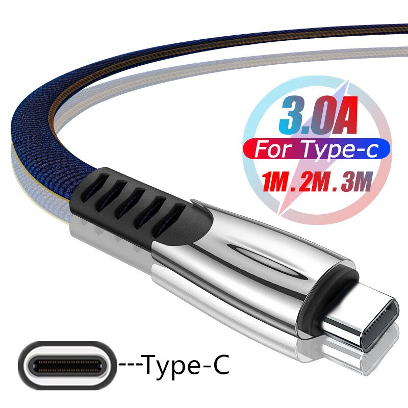 Eu-wandcontactdoos usb-lader 3a snel opladen type c-datakabel voor huawei p smart z  p20 p30 lite mate 20 10 honor 8 9x 30 pro-telefoon