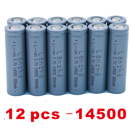 1-24 szt. 14500 900mAh 3.7V litowo-jonowe akumulatory ogniwo litowe do latarki Led latarka z myszą: Niebieski