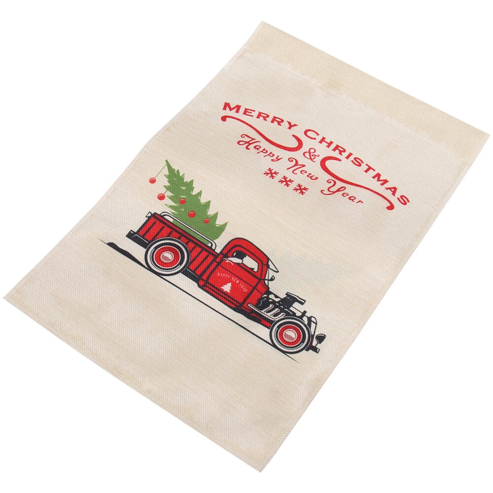 1pc jul haven flag dobbeltsidet græsplæne indretning jul haven ornament