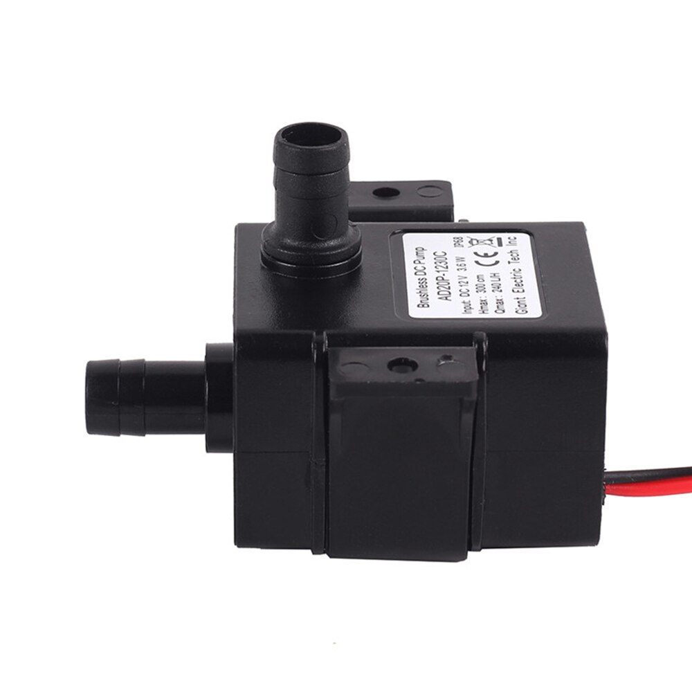 Vattentät ultratyst vattenpump 4.8w 240l/ h mikro borstlös  dc 12v bil dränkbar fontän akvarium fiskdamm cirkulerande