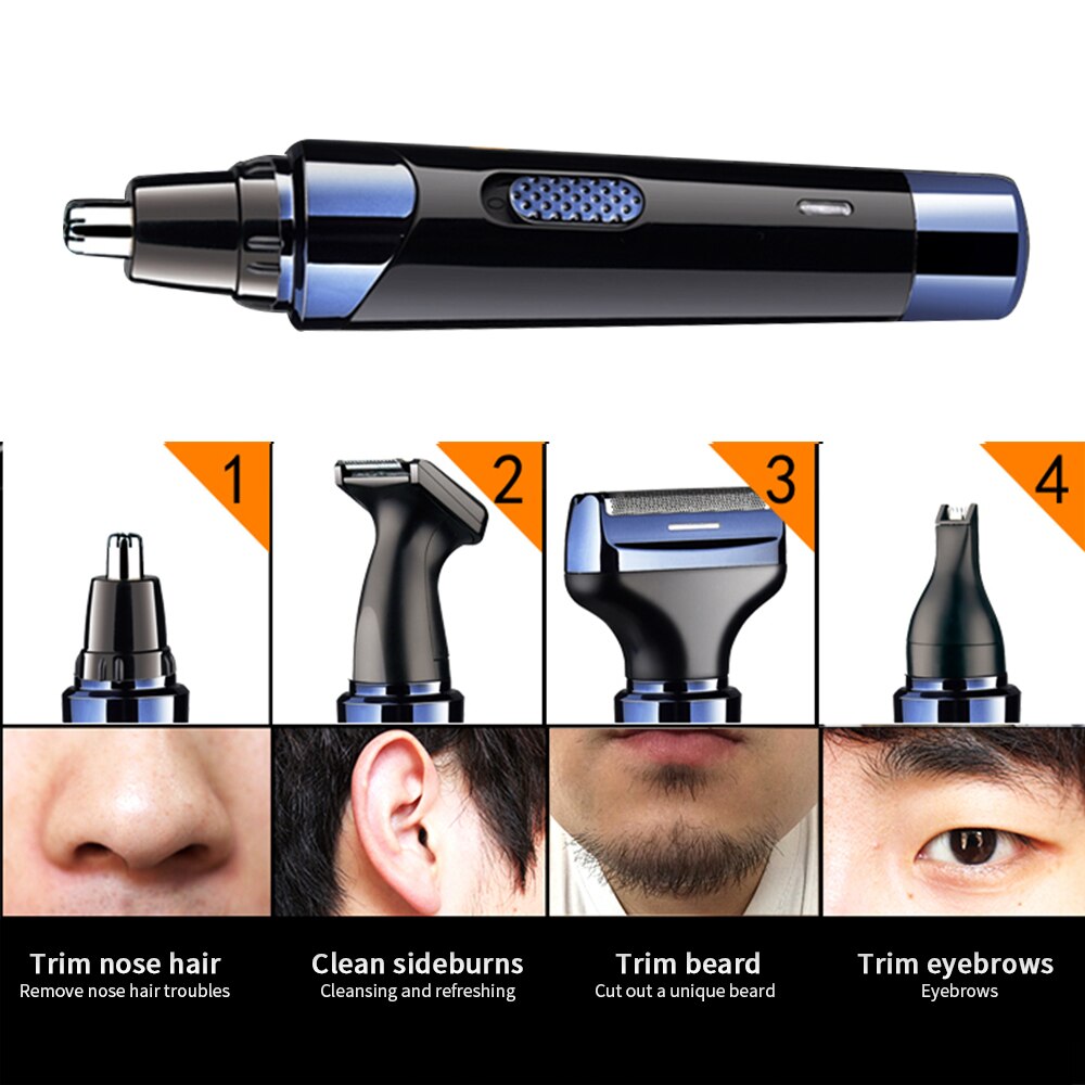 Electric Ear Nose Trimmer Hair Removal Rechargeable Trimmer Men Cutter Beard Shaver Face Eyebrow Nose Hair Removal Device