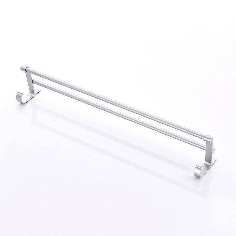 40/50cm badkamer handdoekrek aan de muur gemonteerde ruimte aluminium handdoekrek waterdichte dubbele handdoekhouder opbergorganizer met haak