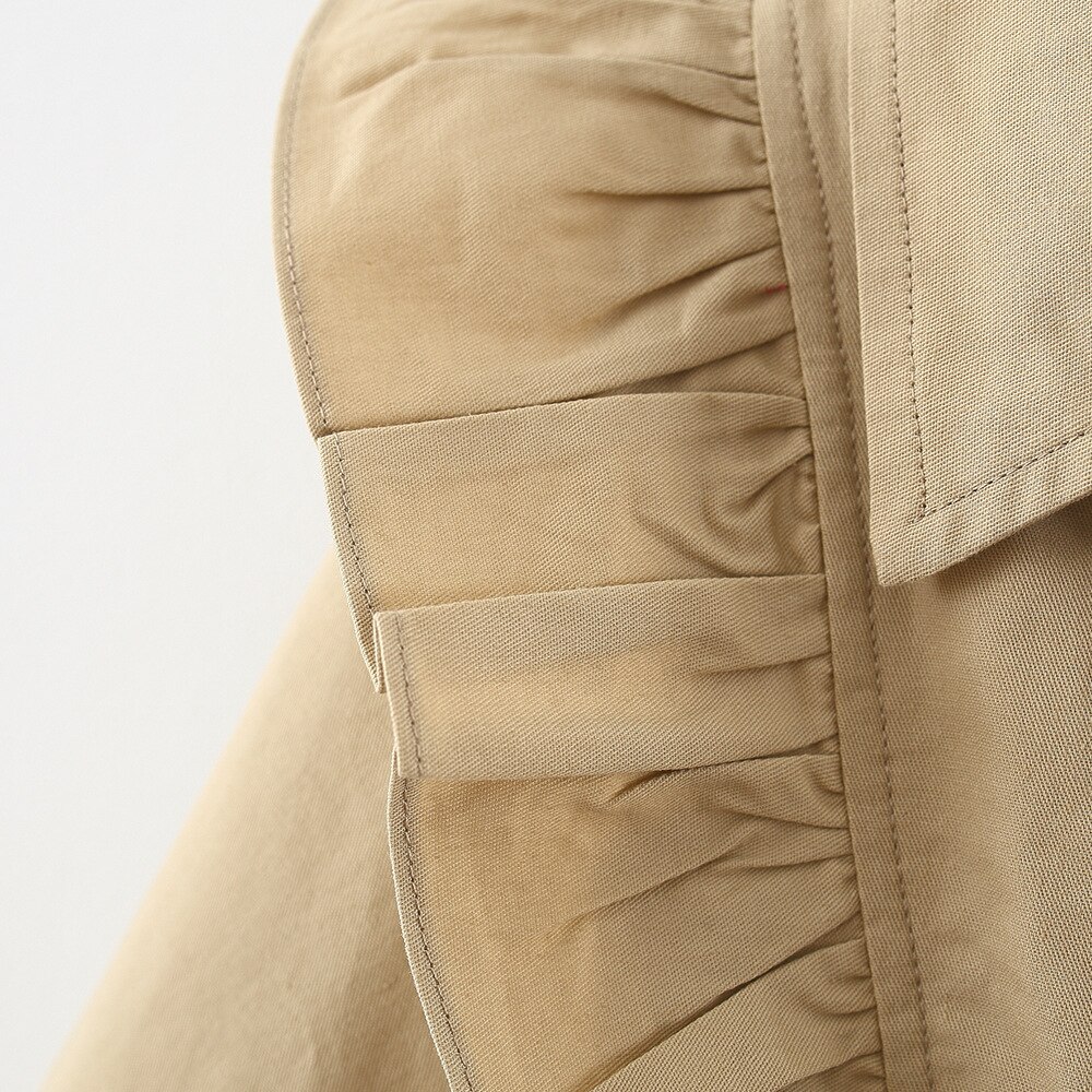 Manteau coupe-vent à ceinture pour fille et enfant, printemps et automne