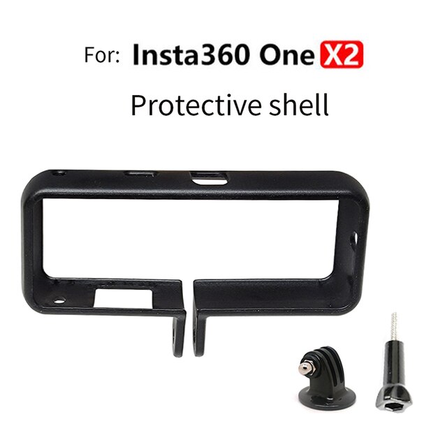 Cage de protection complète à trous précis pour Insta 360 ONE X2, boîtier de caméra, cadre pare-chocs pour Insta 1/4, Ports filetés: Type A