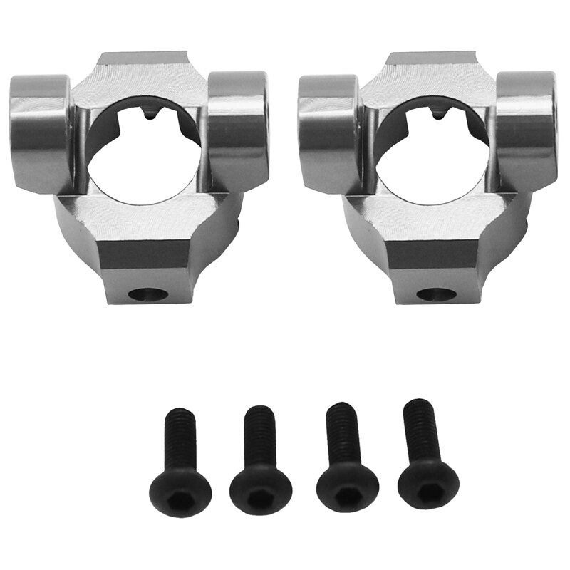 2 stuks legering voor c-naafbeugel asbehuizing eindset voor rc speelgoedauto 1:10 hpi venture fj cruiser: Zilver