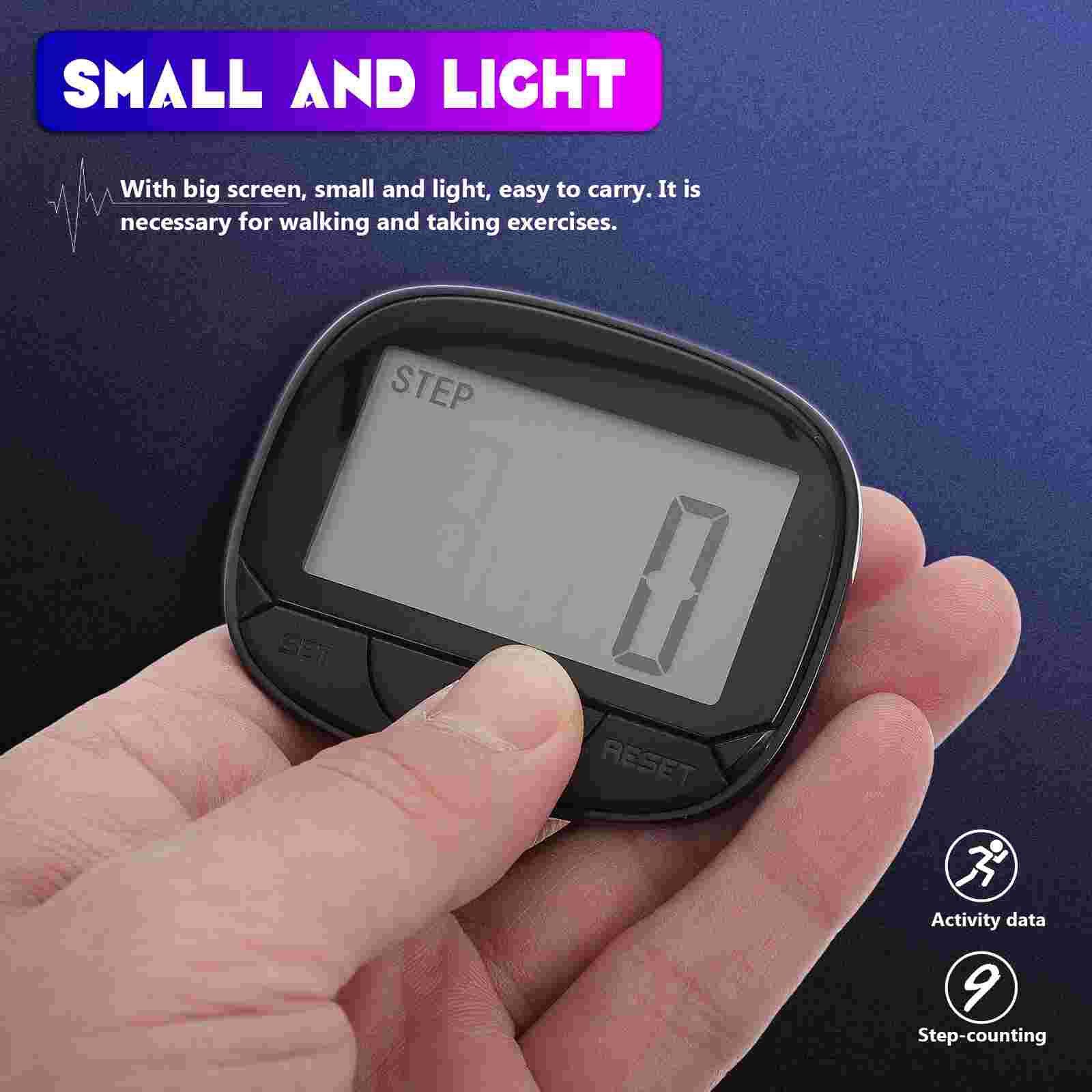 1 Set Pedometer with Clip Portable Pedometer Pedometer for Walking Sports Pedometer for Outdoor Walking Sports