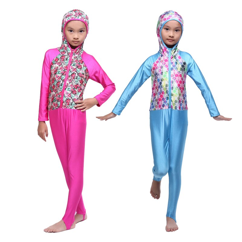Haleychan moslimmeisje traditionele badmode badpak meisjes volledig bedekkend badpak kinderbadmode voor meisjes meisjes badmode