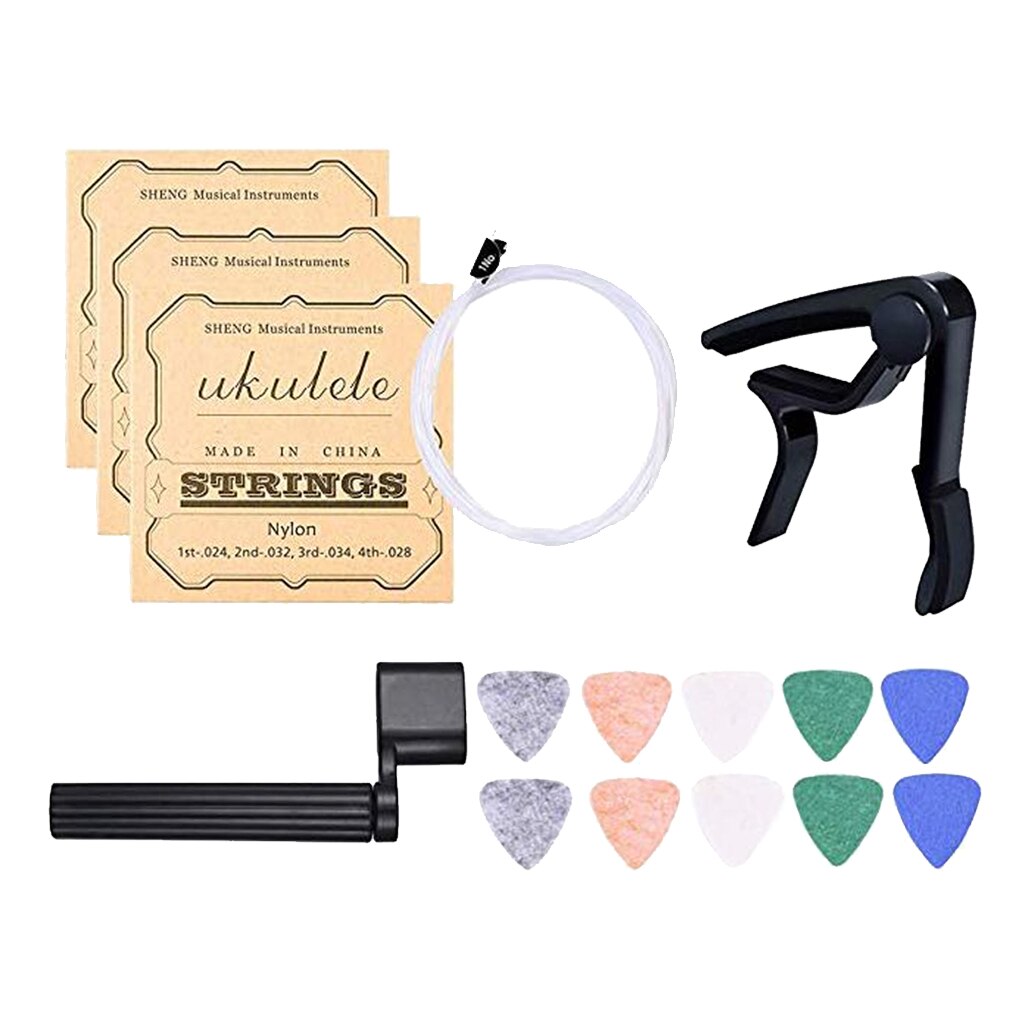 Ukulele Repair Maintenance Tool Kit Toolkit String, Picks Ukulele Parts Accs