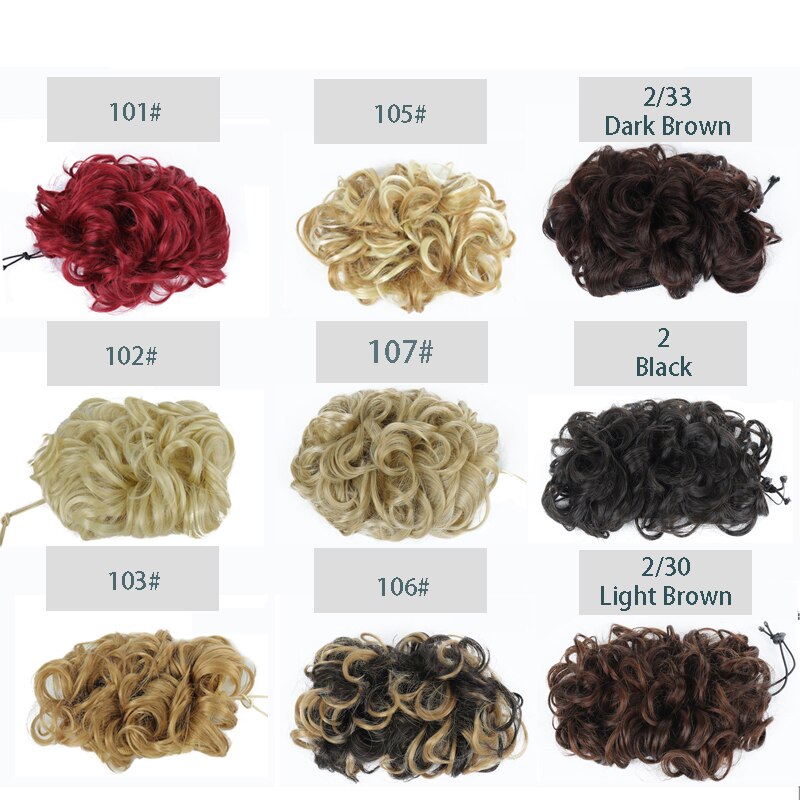TALANG 2 Plastic Comb Clip In Curly Synthetic Hair Pieces Chignon Updo Cover Hairpiece Extension Hair Bun Hair Accessories