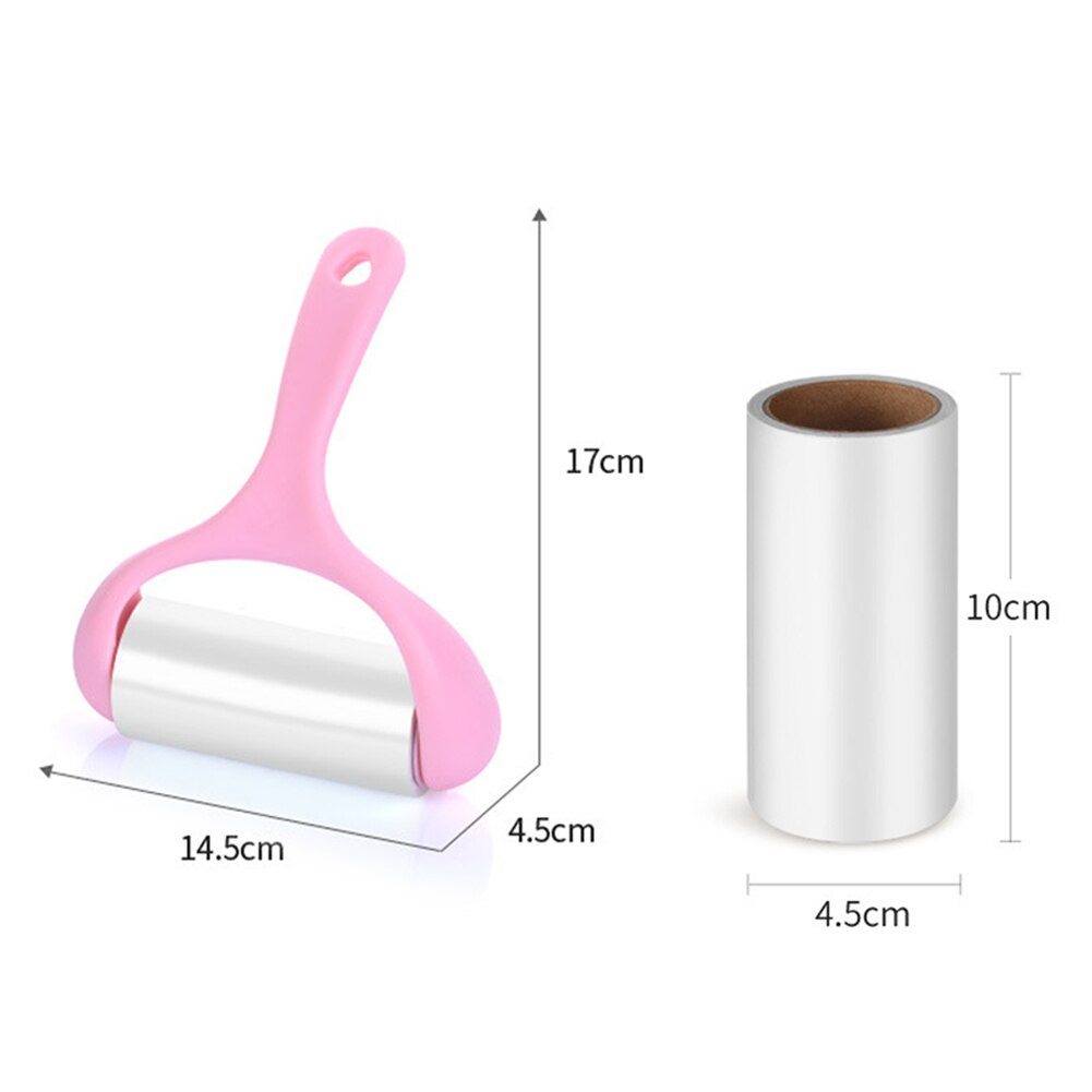 9 Rolls Sticky Roller Sticky Dust Paper Tearable Adhesive Brush with 1 Handle Clothes Lint Brush Hair Kit