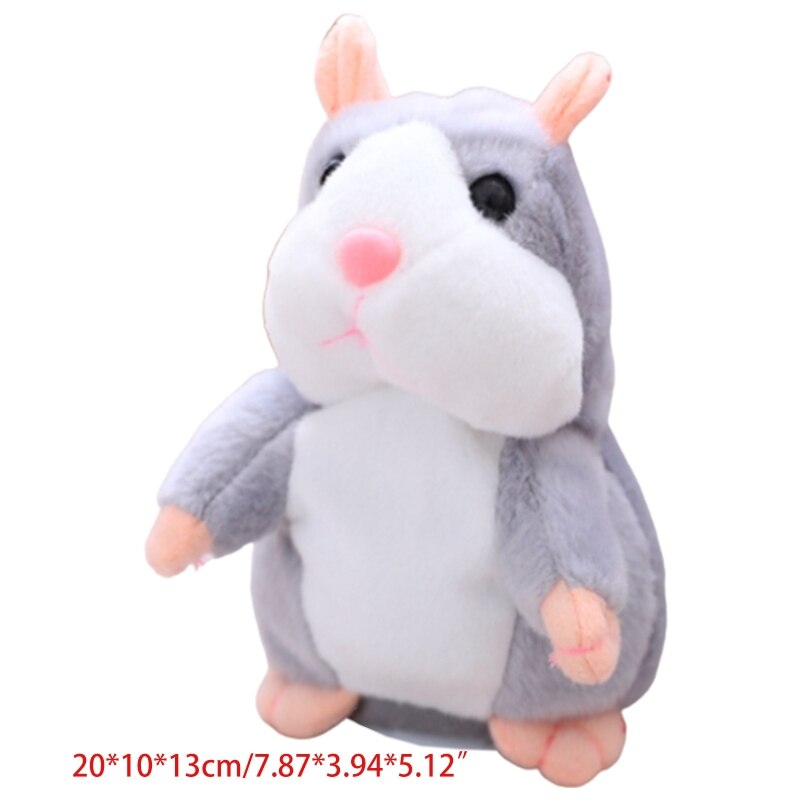 Gadający chomik powtarza do, co mówisz naśladując zachowania, pluszaki zwierzątka, elektroniczna mysz zabawki interaktywne dla przyjaciół