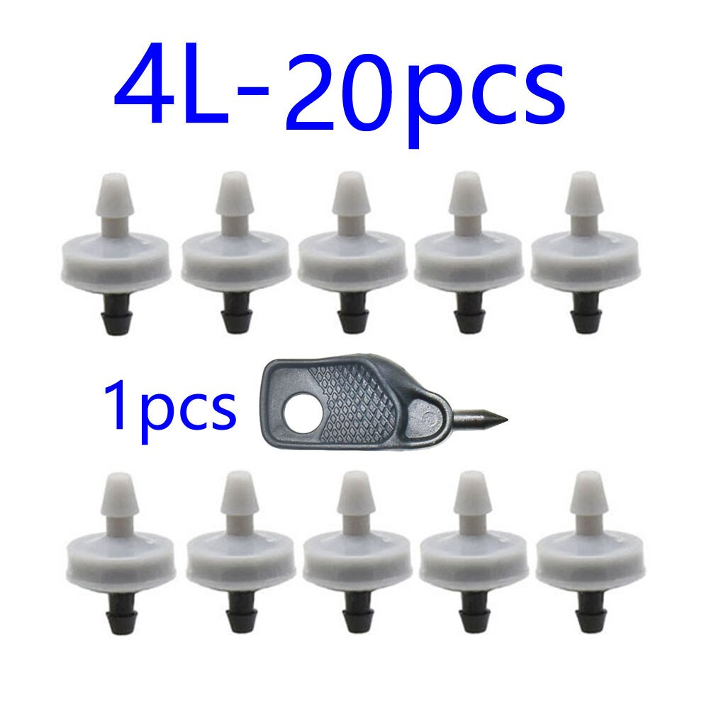 5-100Pcs Garden 2L/4L/H 8L/H Emitter Pressure Compensating Dripper Micro Irrigation Hose Drip Head Water Saving Dropper: 4L x 20pcs