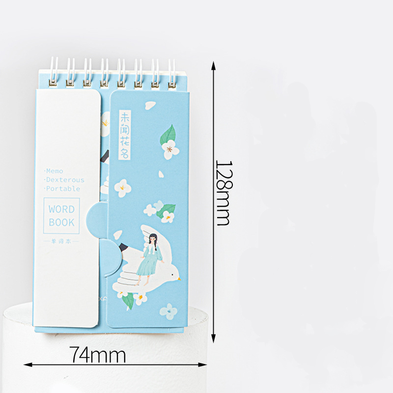80 Vellen Engels Woordenschat Pocket Memo Pad Buitenlandse Talen Woord Boek Spoel Notebook Draagbare Geheugen Boek School Stationery: Licht Groen