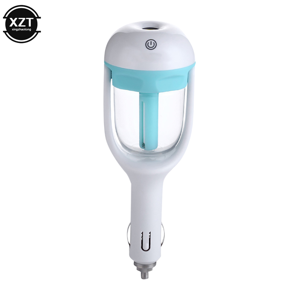 Mini humidificateur d'air pour voiture, purificateur d'air à vapeur, diffuseur d'arôme, huile essentielle, diffuseur d'aromathérapie, brumisateur automatique pour voiture: Bleu