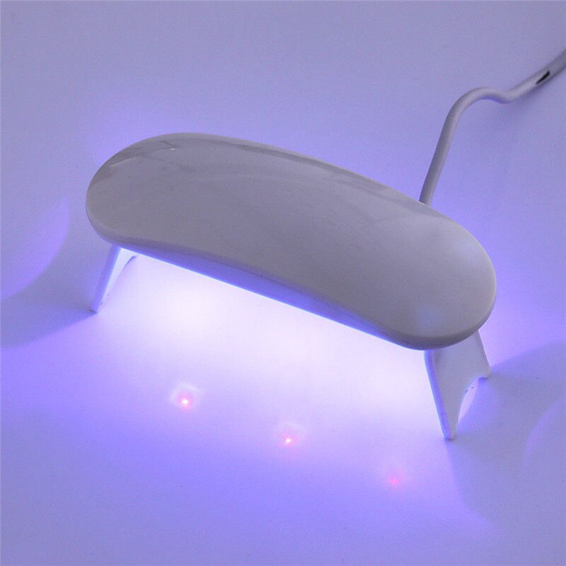 6 W White Nail Droger 3 LEDS Lamp Nail Art Gereedschap Machine UV LED Lamp Draagbare Micro USB Kabel Thuis gebruik Nail UV Gel Vernis Droger