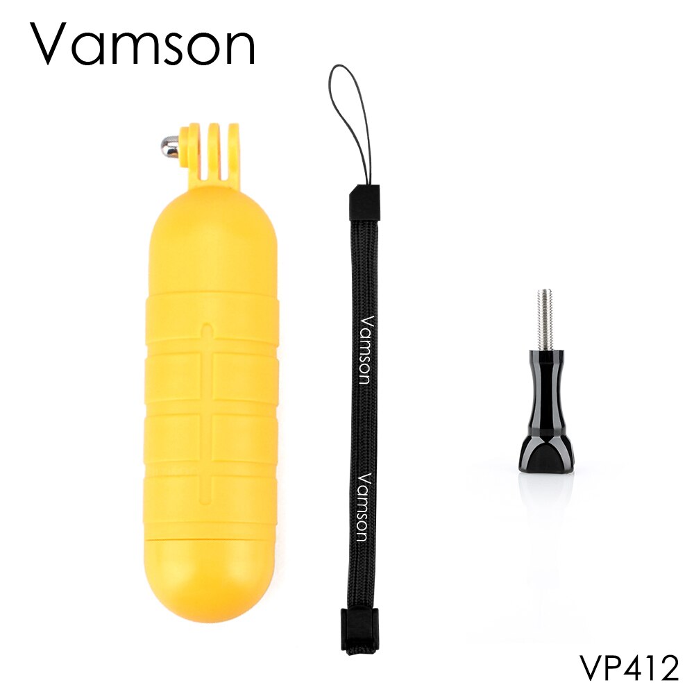 Vamson-empuñadura flotante para Go Pro Hero 10, 9, 8, 7, 6, 5, 4, negra, resistente al agua, para deportes acuáticos, para DJI Action, Yi 4K, GoPro 10, VP418: VP412