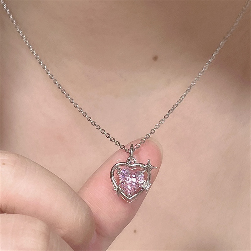 Goth Harajuku Pink Peach Heart Pendant Earrings For Women Egirl Sweet Cool Aesthetic Y2K Accessories Jewelry: Red Wine