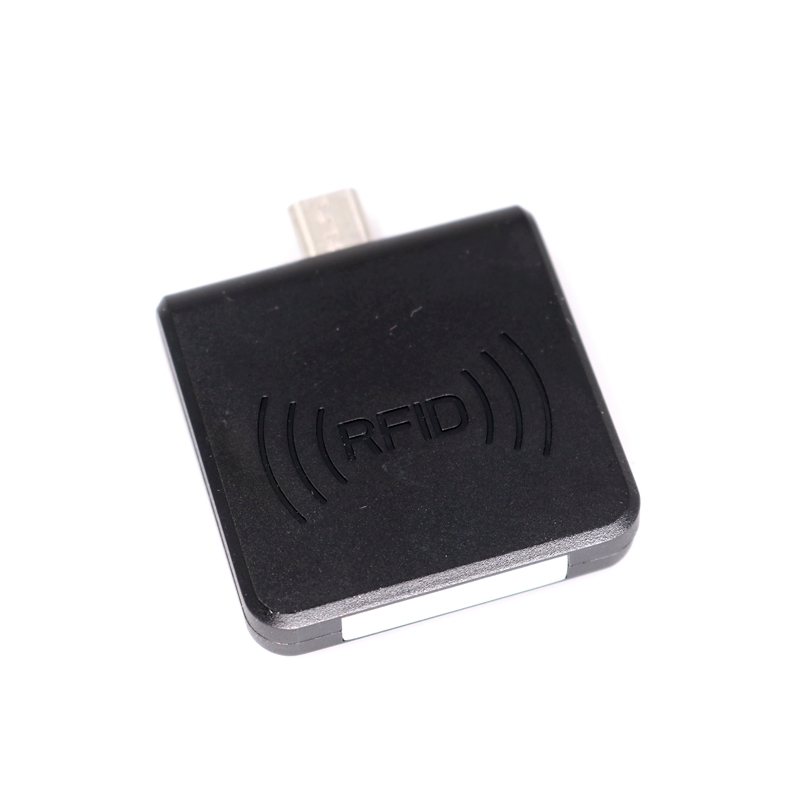 13.56MHz Mini RFID Reader Mobile Phone NFC IC Card Reader mirco usb Interface Support Android System: Black Color