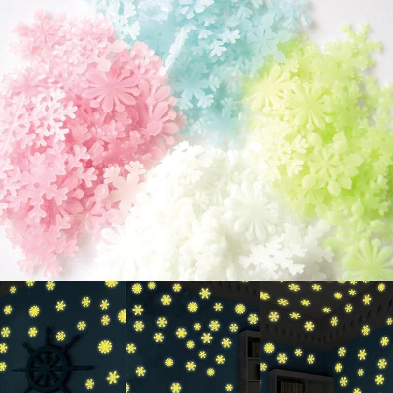 50 Pcs Luminous Aufkleber Glow In Dark Diy Weihnachten Kinder Zimmer Licht Up Spielzeug Jungen Mädchen Fluorescent Snowfla Spielzeug ke spielzeug
