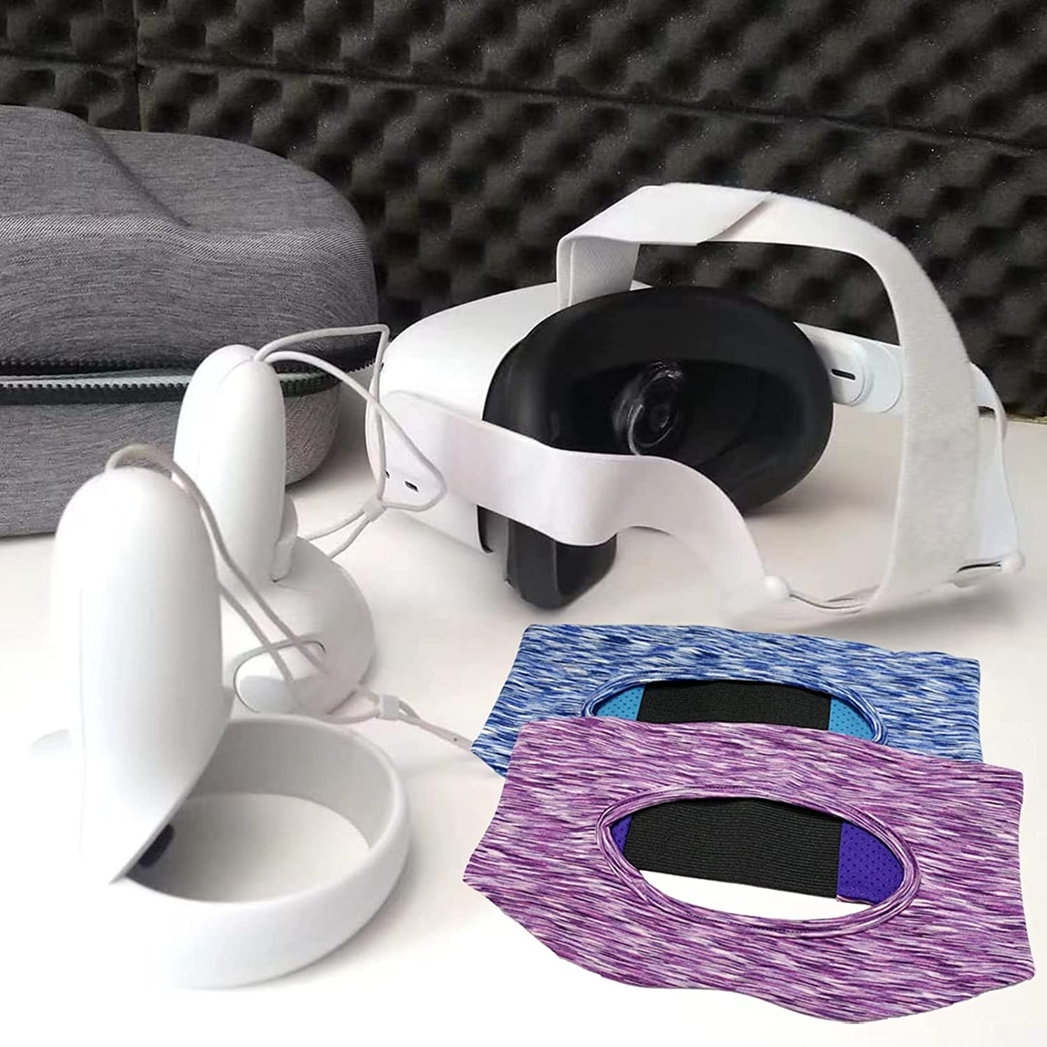 Augenmaske für meta oculus quest 2, schweißband, vr-brillenbezug, atmungsaktives virtual-reality-headset für quest 2 , htc vive zubehör