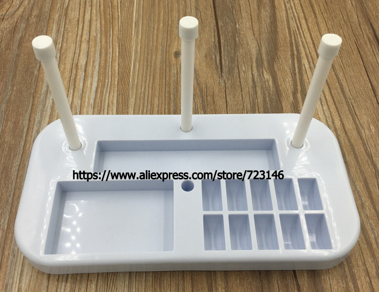 Thread Multiple 3 Spool Holder Stand Rack Sew Quilting for Home Sewing Machine Spool Stand Holder for bernina pfaff singer juki: white