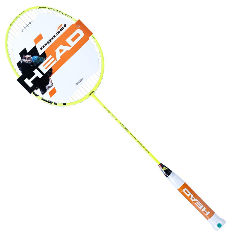 HEAD T100 super light 4U full carbon fiber badminton racket Badminton Racquet Raquette De Badminton: T100 yellow