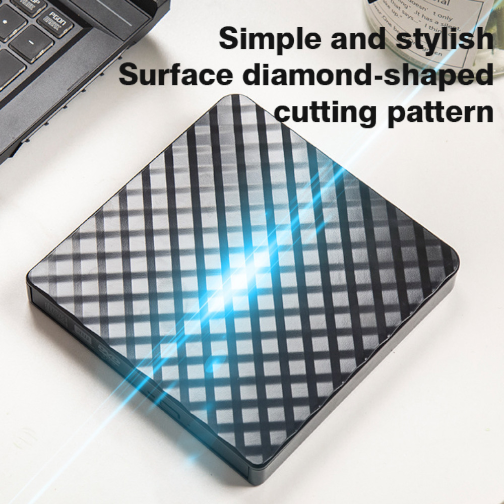 USB 3.0 Type C 2 in 1 Ultra-thin External RW CD Burner DVD Optical Drive Reader Player Portable CD-RW DVD-ROM for Laptop