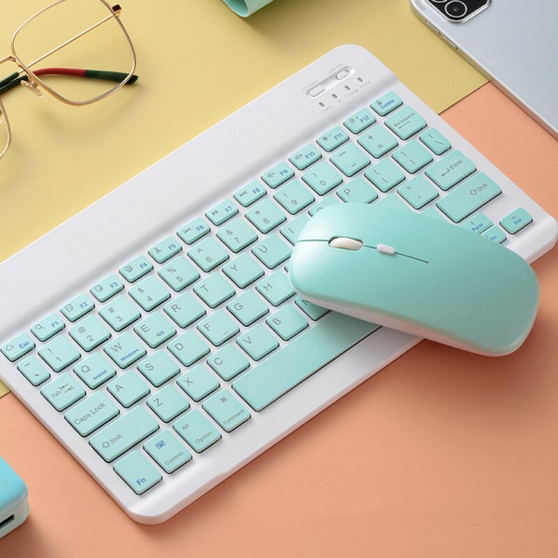 Przenośna multimedialna bezprzewodowa klawiatura Bluetooth dla iOS Android Tablet PC ładowalna klawiatura dla ipada klawiatura Bluetooth nowość