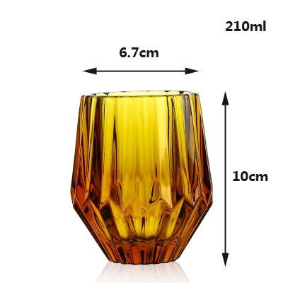 Retro loodvrij Kristal glas Cups Kleurrijke glas Whisky Glas Hoge Capaciteit Bier Glas Wijn Beker Bar Hotel Party drinken ware