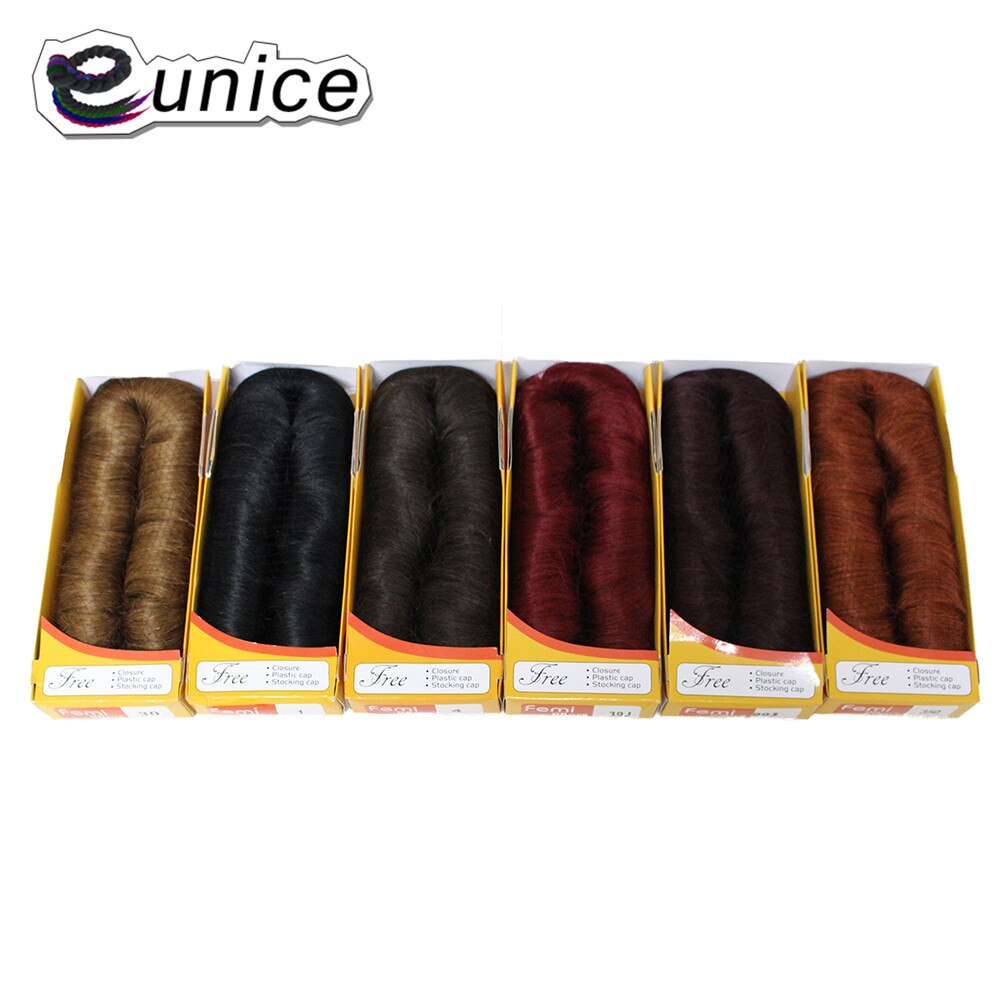 Eunice-tissage en Double trame de synthèse lisse de couleur rouge bordeaux, 28 pièces, cheveux féminins courts, sans rasage, pour femmes