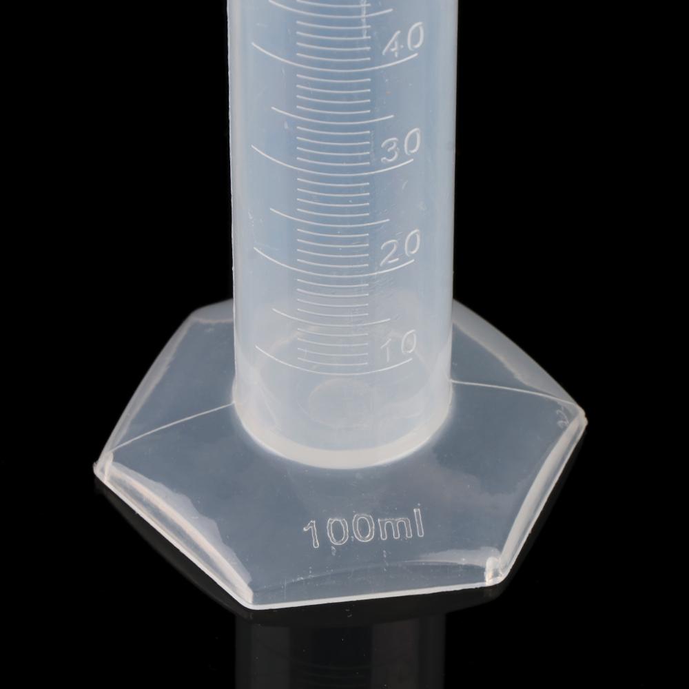 1 Pc Plastic Measuring Cylinder Laboratory Test Graduated Liquid Trial Tube Jar Tool