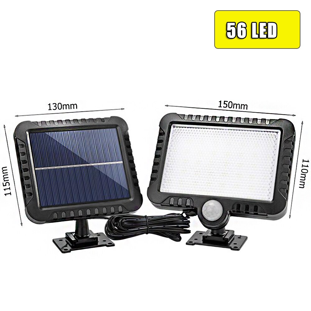 120LED COB Solar Light Motion Sensor Outdoor Waterproof Garden Solar Lights For Path Led Street Split Outdoor Solar Wall Lamp