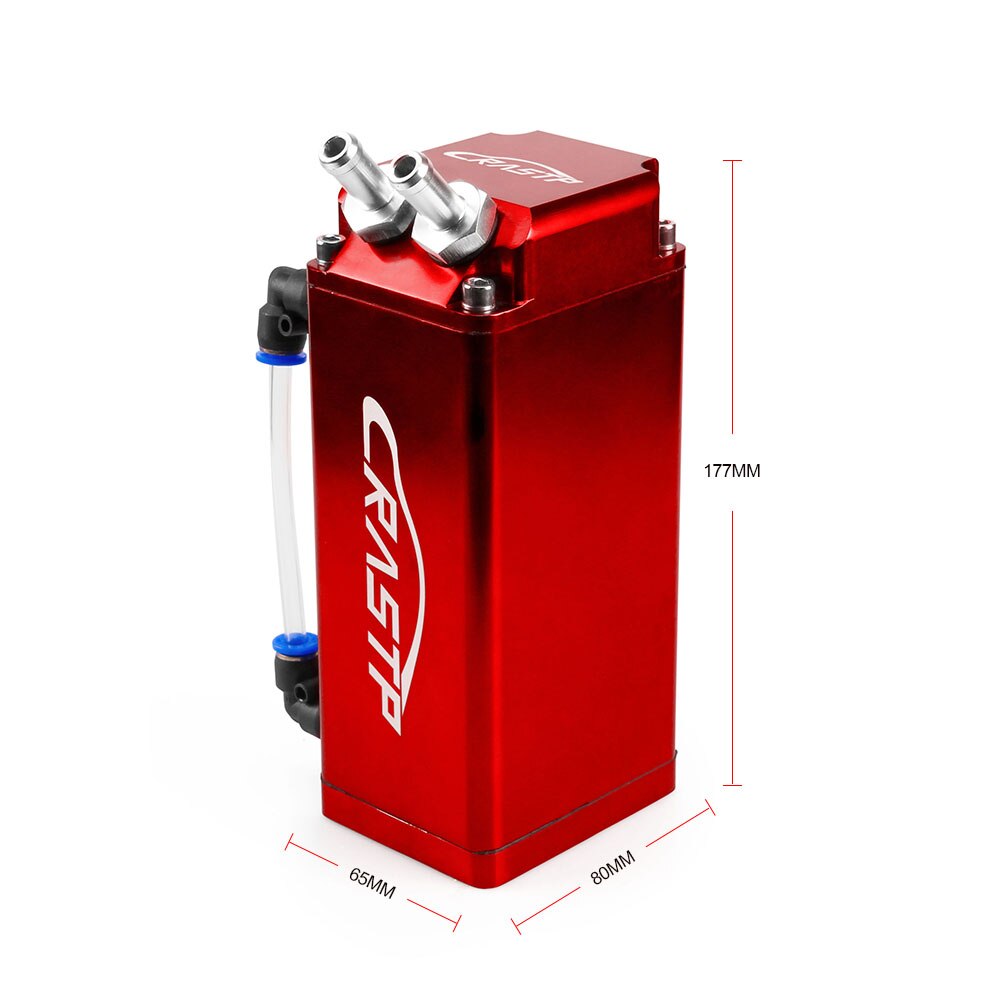 Universal Aluminum 10mm Engine Square Shape Oil Can Tank Reservoir 500ml Engine Fuel Black Red Blue Silver OCC018