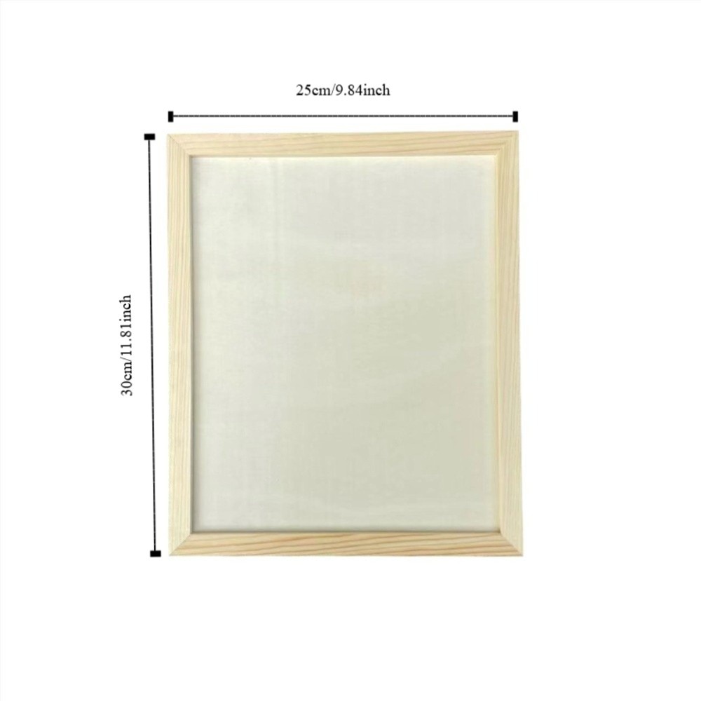 Kids Wooden Blank Clay Frame Multi Size DIY Wooden Photo Holder Party Decor Creartive Picture Frame Children's Handcraft: Navy Blue