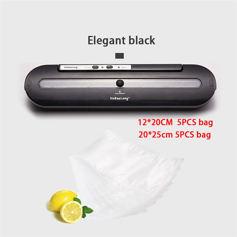 Home Kitchen Food Vacuum Sealer Electric Vacuum Sealer Packaging Machine Household Automatic Vacuum Food Sealing: black / EU Plug