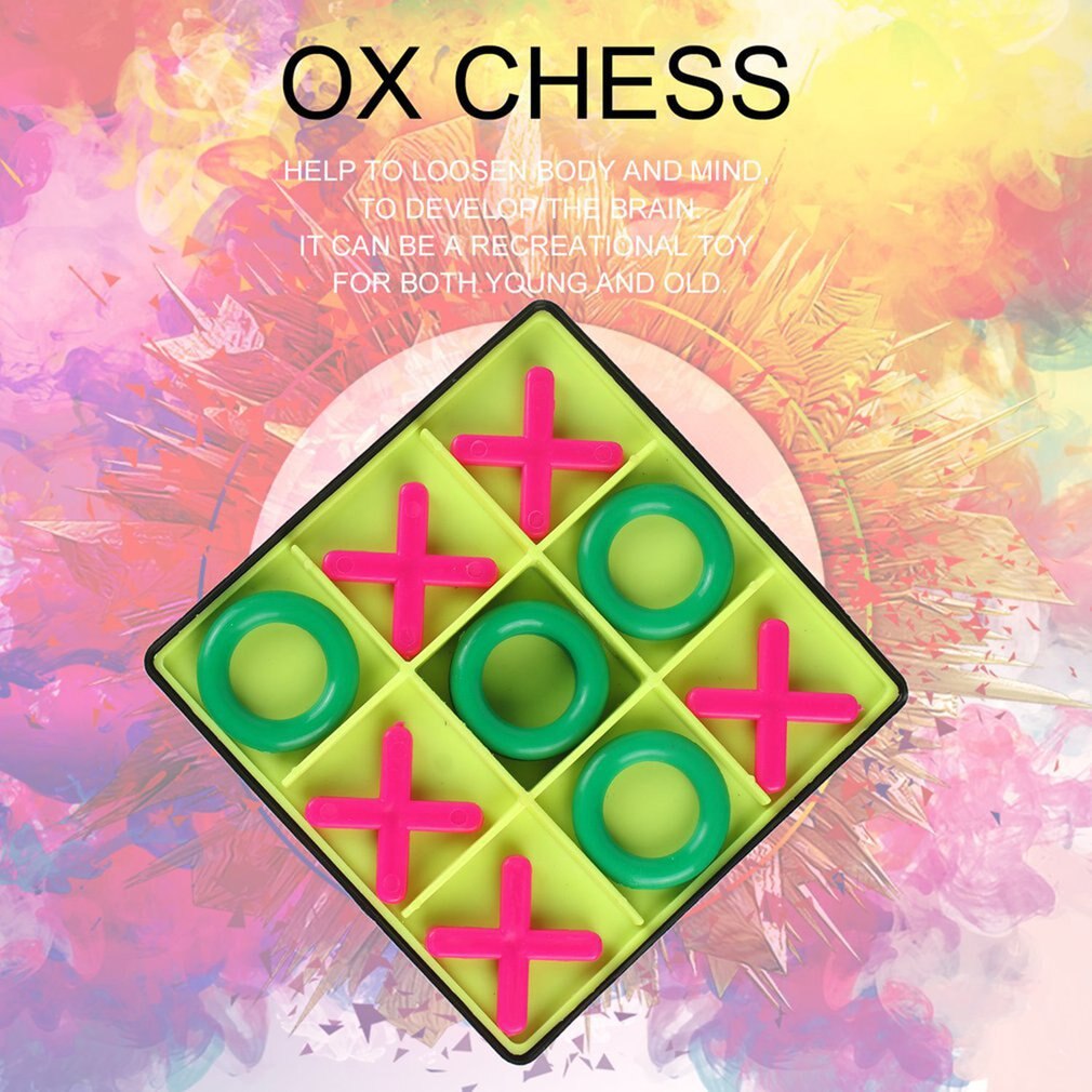 Parent-Child Interaction Leisure Board Game OX Chess Funny Developing Intelligent Educational Toys