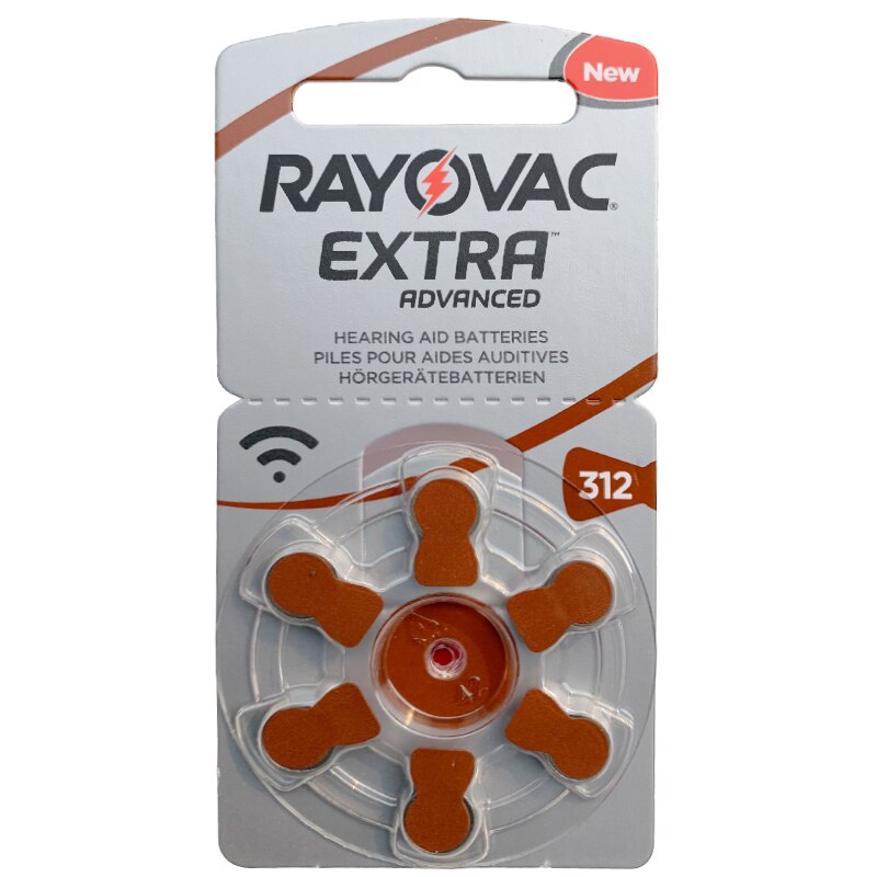 60 Pcs Rayovac Extra Prestaties Gehoorapparaat Batterijen 312 312A A312 PR41. Zink Air Gehoorapparaat Batterij