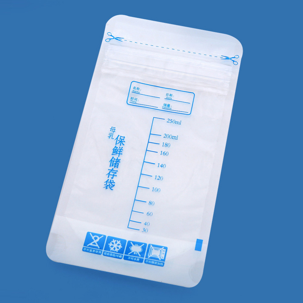 30 st/påse förvaringspåsar för flytande babymat förvaringspåse för bröstmjölk 250ml fryspåsar för engångsbruk av bröstmjölk