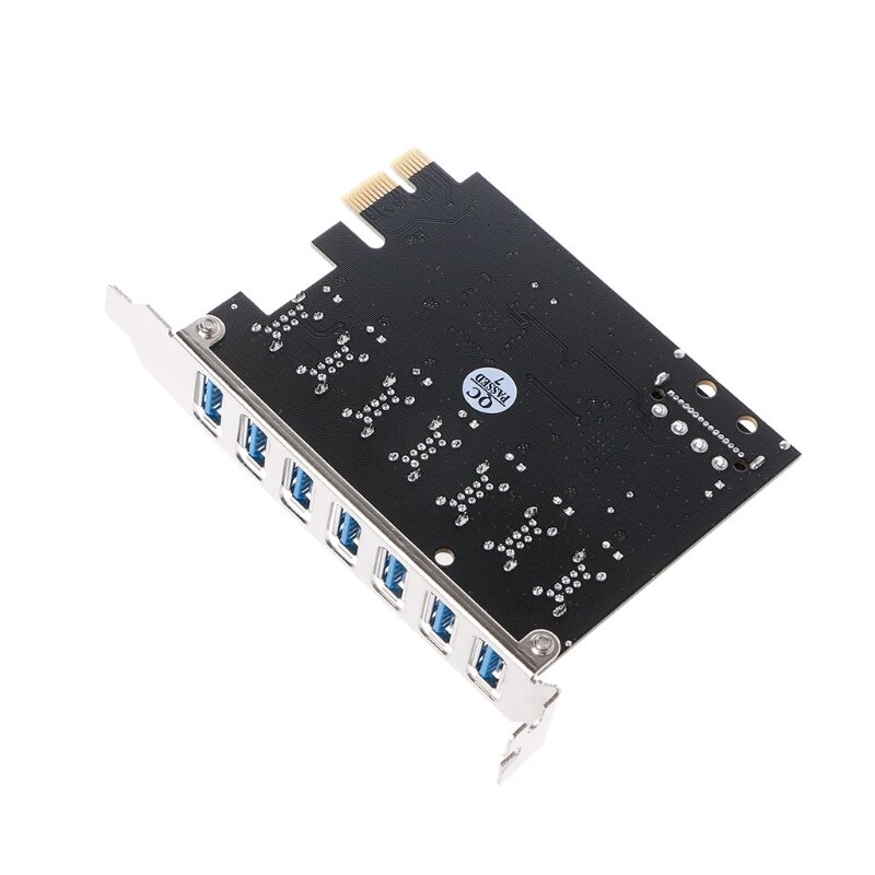 7-Port SuperSpeed USB 3.0 To 15-Pin SATA Power Connector PCI Express Card Adapter