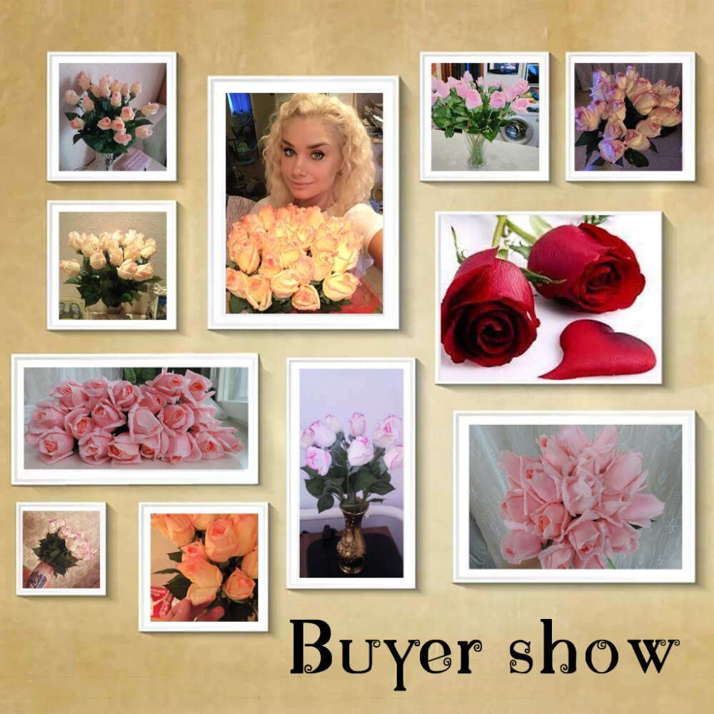 20 teile/satz Künstliche Blumen die Seide Blumen Weiß Real berühren Blumen Hochzeit Strauß Heimat Party Dekorative Party Blumen
