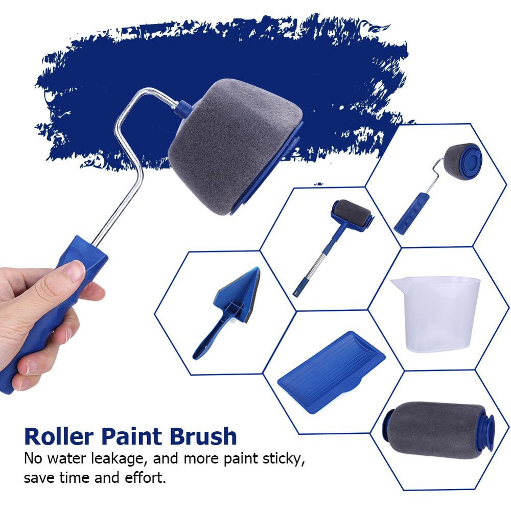 5pcs Paint Runner Roller Brush Tool Set Multifunctional Paint Roller Set Room Wall Painting Brushes Set Home Repack Tool Newst