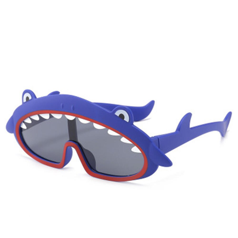 Nuevas gafas de sol polarizadas bonitas para niños, gafas de sol de tiburón de dibujos animados para niños, gafas de sol flexibles a la