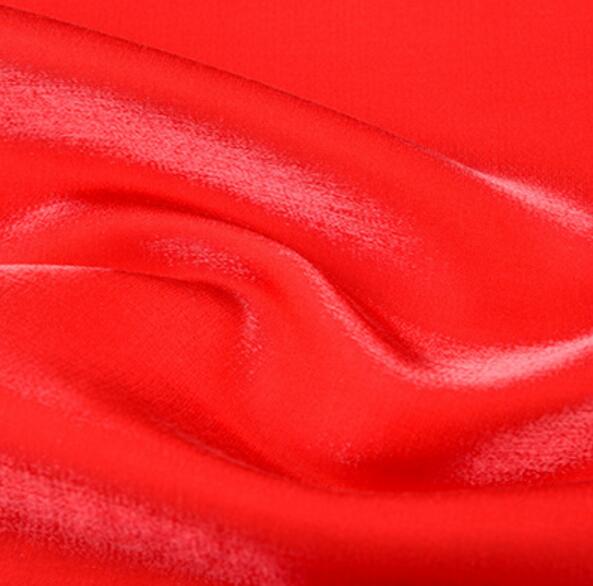 Silky rayon zomer dunne stof licht zacht ademend parel glans DIY stof: Rood