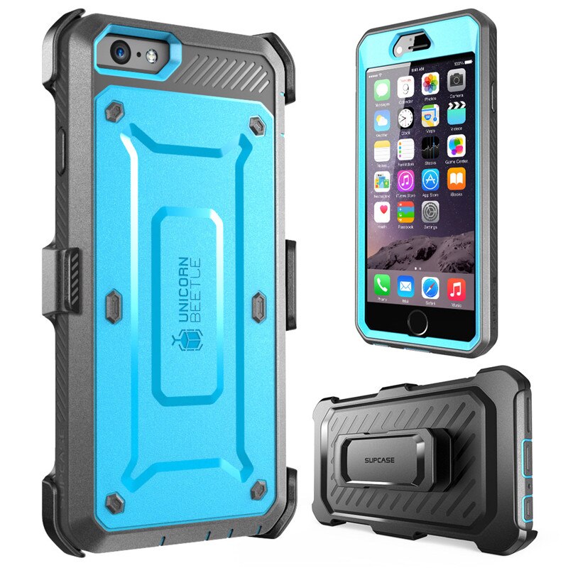 Supcase Voor Iphone 6 6S Case Ub Pro Full-Body Robuuste Holster Clip Schokbestendig Tpu + Pc Cover met Ingebouwde Screen Protector Case