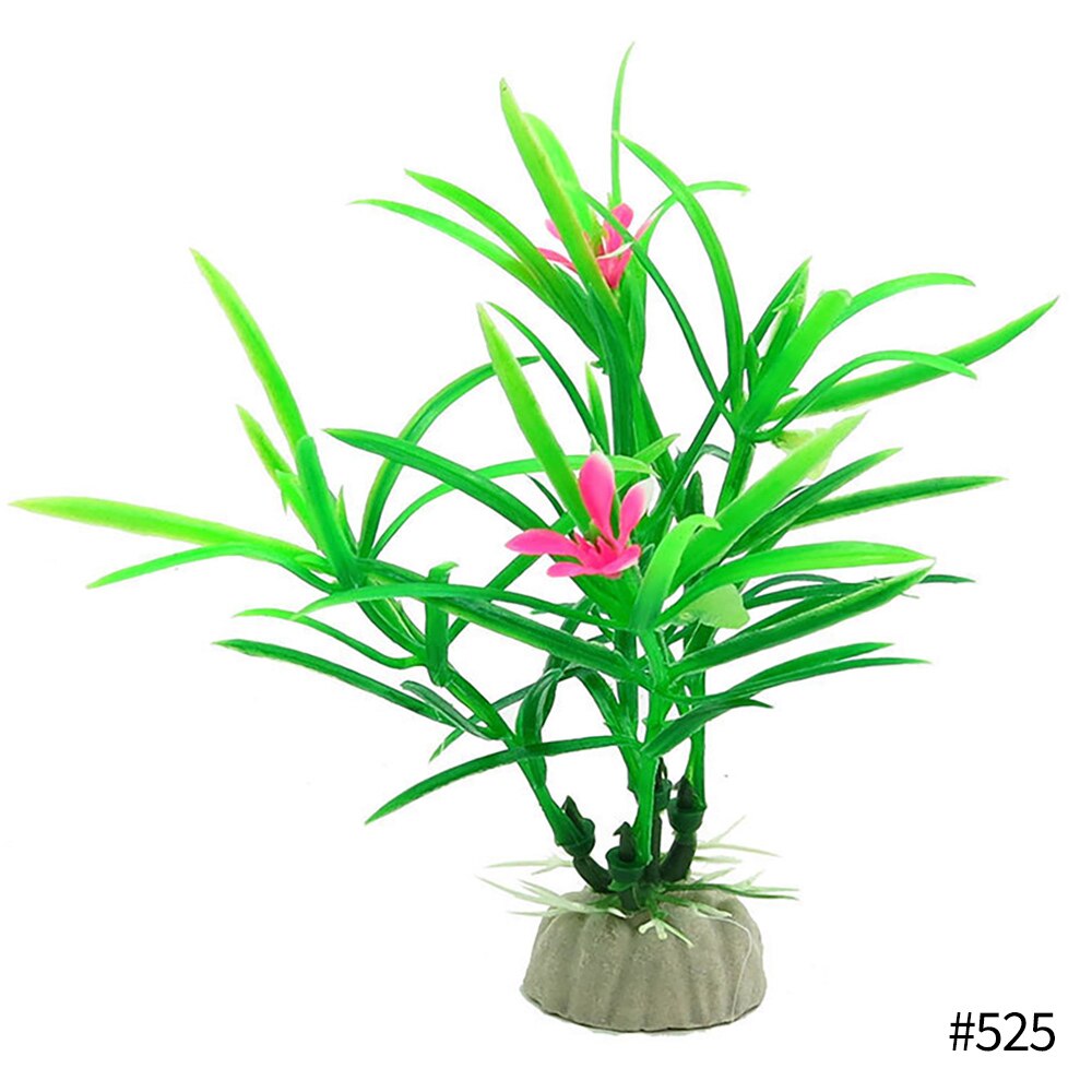 10cm Artificial Aquarium Plant Decoration Fish Tank Simulation Submersible Flower Grass Ornament For Aquarium Underwater Plant: 15