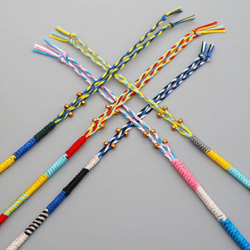 Gevlochten Armband Handgemaakte Geweven Wax Voor Mannen En Vrouwen Draad Wrap Macrame Waterdichte Armband Eenvoudige Touw Knoop Armband