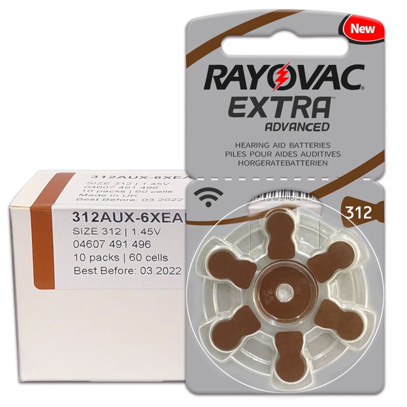 30 Pcs Rayovac Extra 1.45V Prestaties Gehoorapparaat Batterijen A312 312A ZA312 S312 PR41 Gehoorapparaat Batterij Zink Air 312 A312